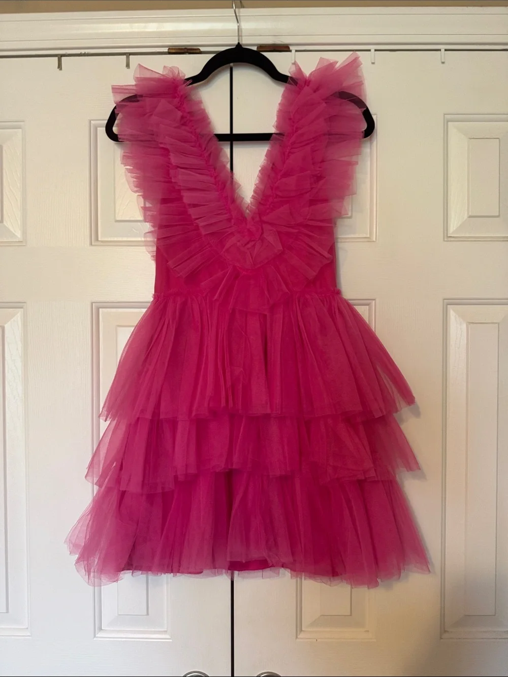 Mable Fuchsia Ruffle Tulle Party Dress - Picture 3 of 3